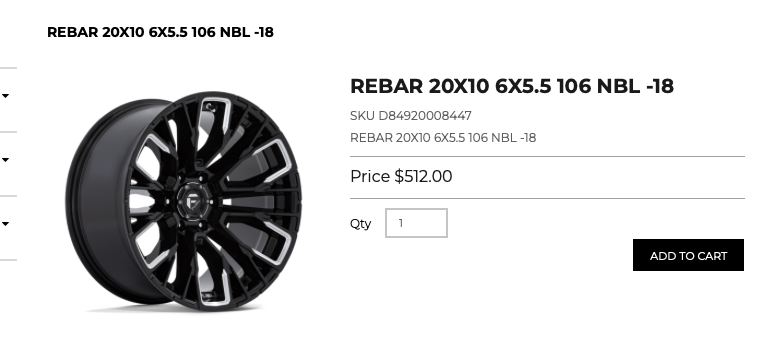 20x10 Fuel Rebar Rims 6x139.7 GM 1500 Ram