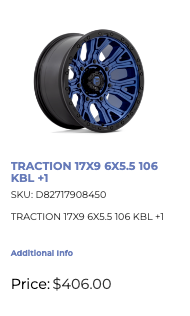 17x9 Fuel Traction Rims 6x139.7 GM 1500 Ram