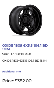18x9 Fuel Oxide Rims 6x139.7