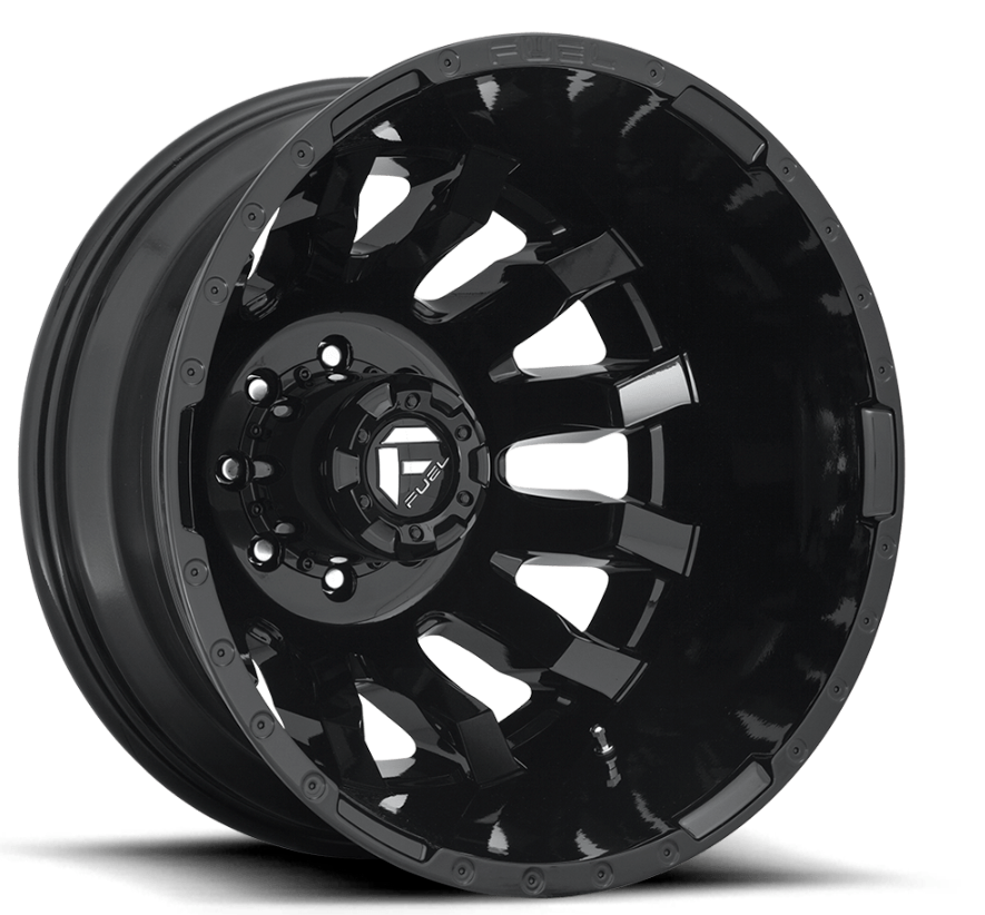 20x8.25 Fuel Blitz Gloss Black Dually Rims