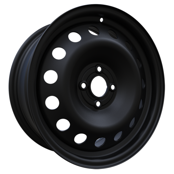 14", 15" & 16" Black Steel Rims 4x100 – Civic, Corolla & Kicks — 16x6.5 +42mm (60.1mm)