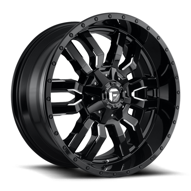 18x9 Fuel Sledge Gloss Black Milled Rims 6x135 6x139.7