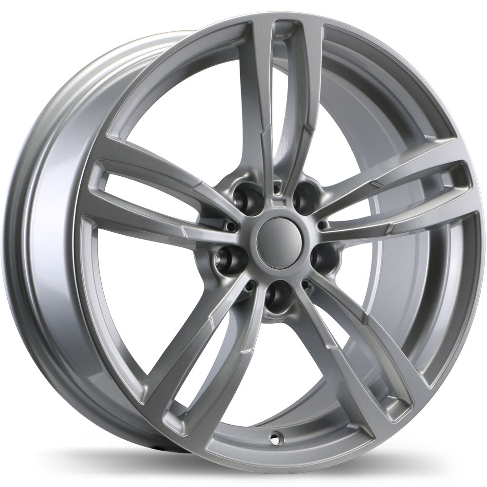 19x8.5 Replika R163A Gloss Silver Rims 5x112 – BMW X3, i7 & 745Le xDrive — Gloss Silver