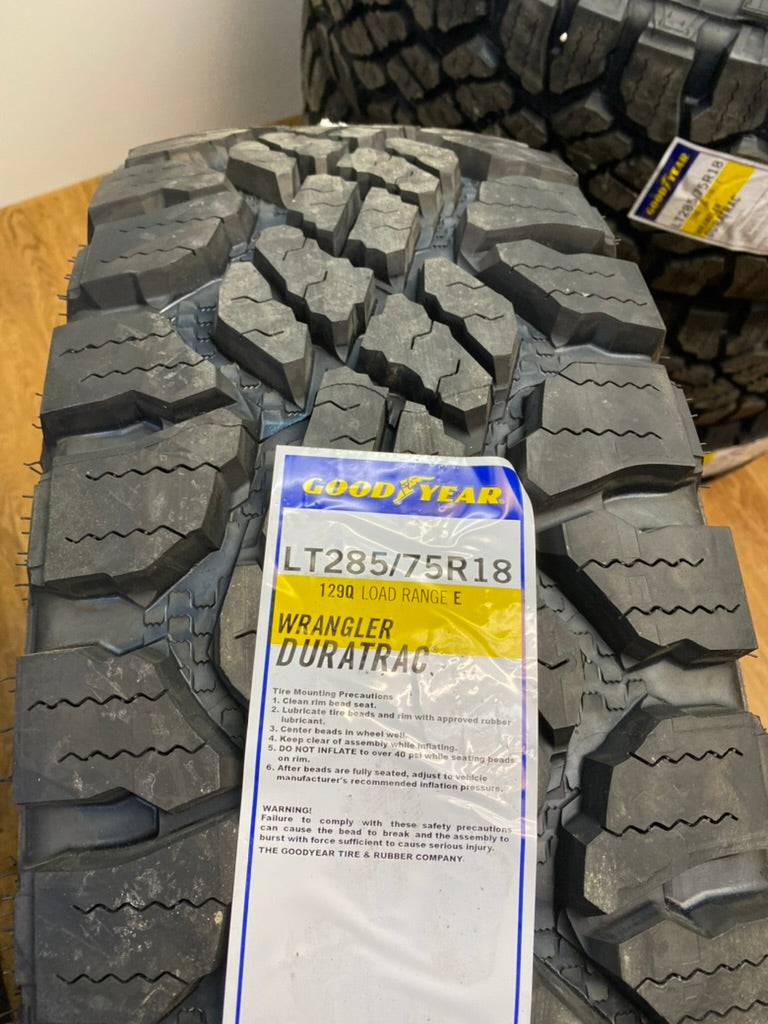 LT 285/75/18 Goodyear WRANGLER DURATRAC E All Weather Tires - R&T Sales