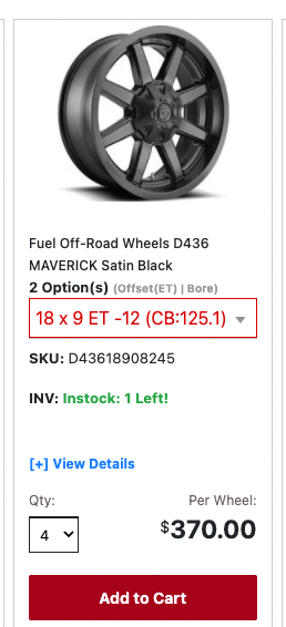 18 inch Fuel Maverick rims 8x165 Dodge Ram / Chevy Gmc 2500 3500