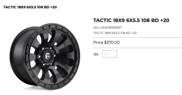 18x9 Fuel rims 6x139 GMC Chevy Dodge Ram 1500