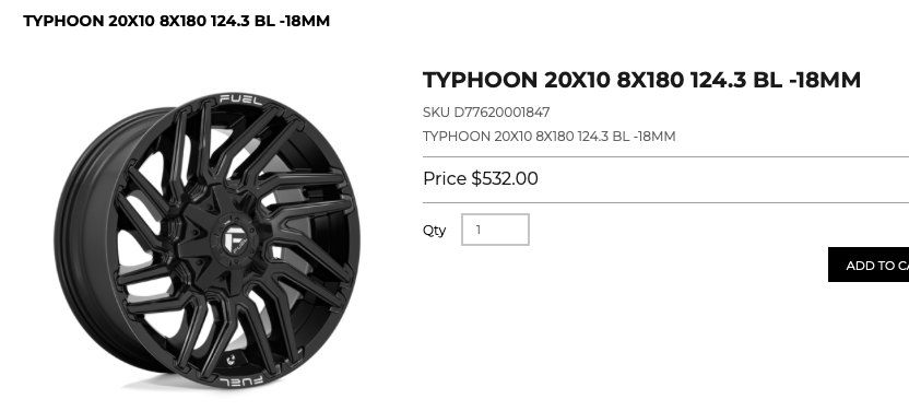 20x10 Fuel Rims 8x180 Chevy 2500 3500