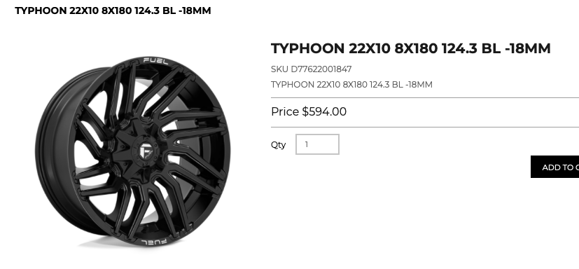 22x10 Fuel Rims 8x180 Chevy 2500 3500