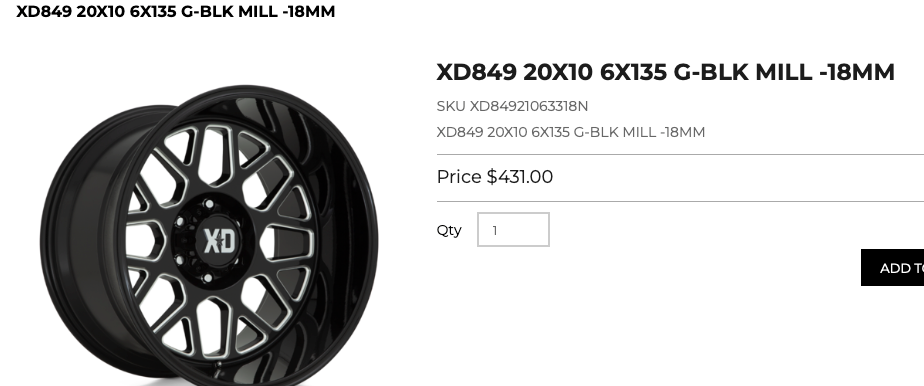 20x10 XD rims 6x135 Ford F-150