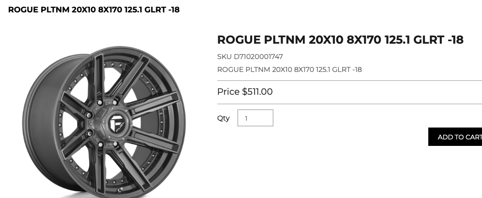20x10 Fuel rims Ford F250 F350 Super Duty 8x170