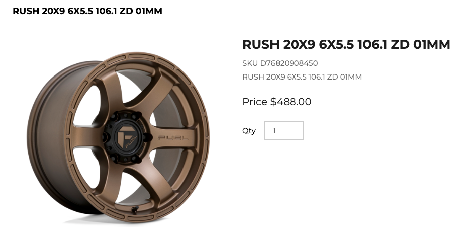 20x9 Fuel rims 6x139 GMC Chevy Dodge Ram 1500