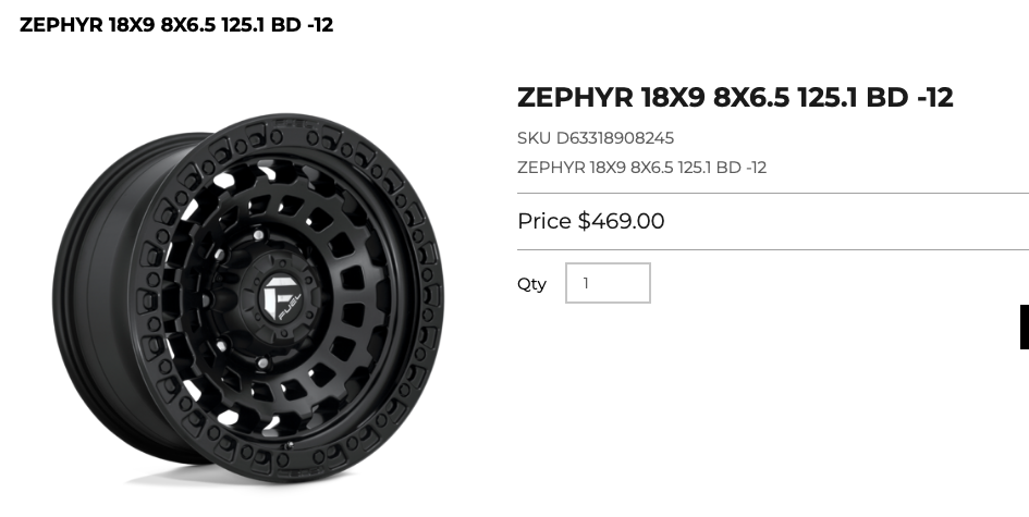 18x9 Fuel Rims 8x165 Dodge Ram Gmc Chevy 2500 3500