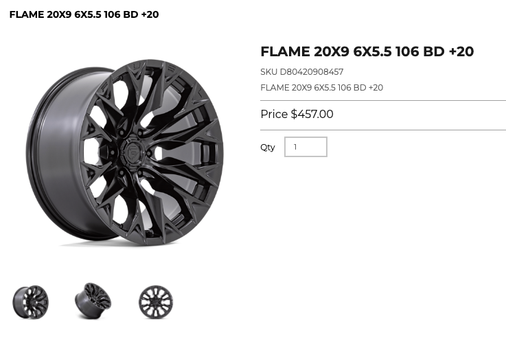 20x9 Fuel rims 6x139 GMC Chevy Dodge Ram 1500