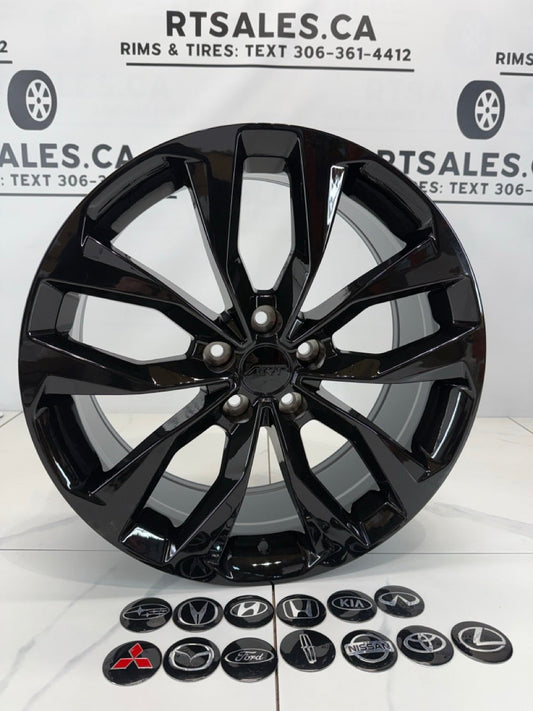 5x114.3 Gloss Black RT rims 16", 17", 18", 19", 20"