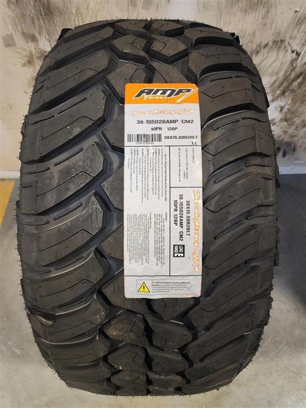 LT 38x15.5x26 Amp TERRAIN ATTACK M/T E Mud All Season Tires