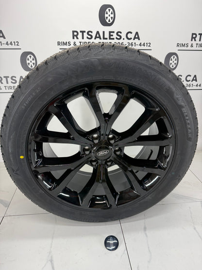 Bridgestone Blizzak Icepeak Winter Tires on 22" Ford F-150 Rims