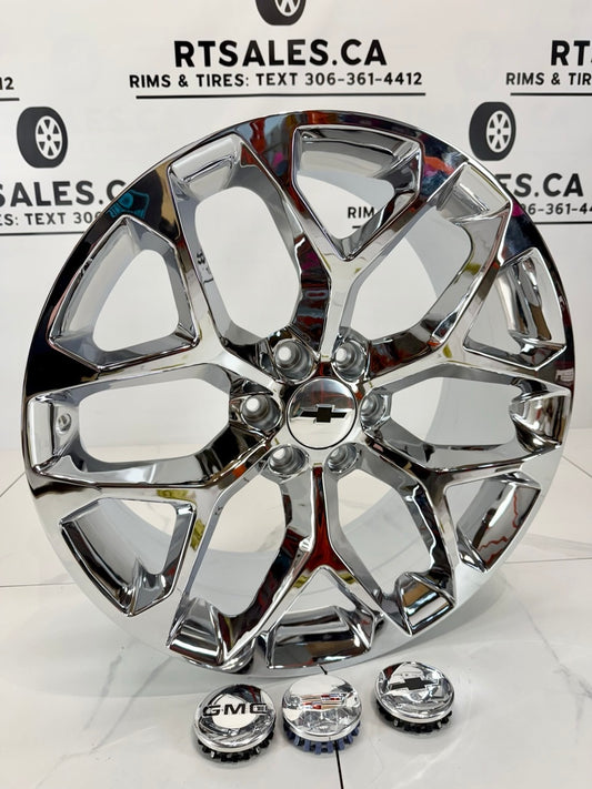 6×139.7 Chrome Snowflake Replika Rims – 20" & 22"