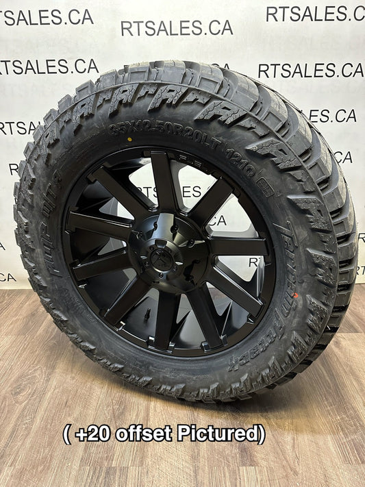 35x12.5x20 MT tires & rims 8x180 GMC Chevy 2500 35000