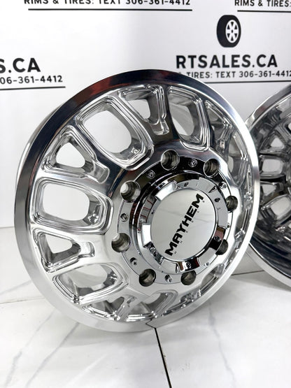 17x6.5 Mayhem Cogent Polished Dually Rims