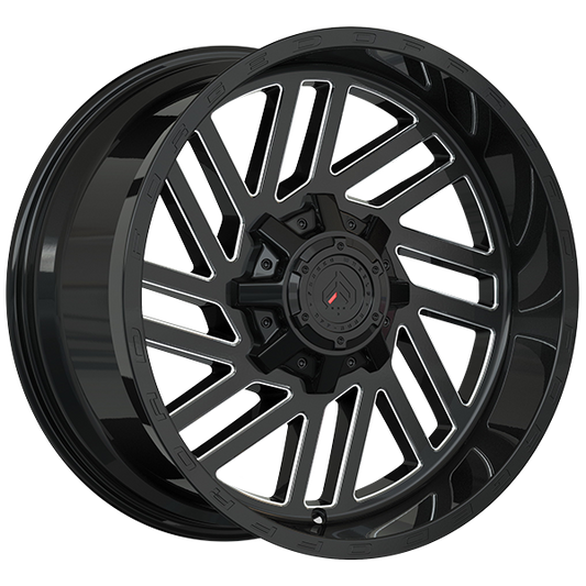 20x10 XR107 Rims 8x170 Gloss Black Milled