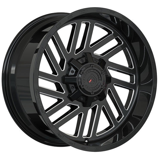 20x10 XR107 Rims 8x165.1 Gloss Black- Milled