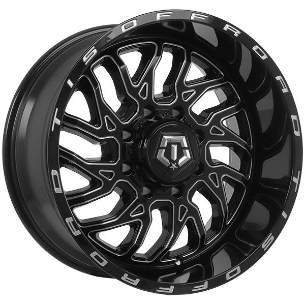 8x170 TIS 544 Gloss Black Milled Rims 20", 22", 24"