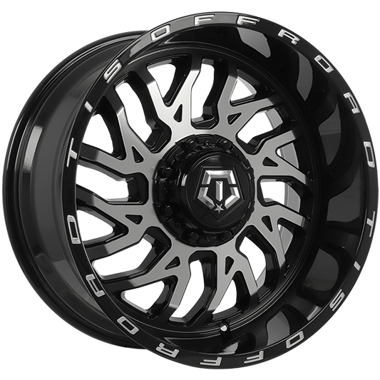 6x135 6x139.7 TIS 544 Gloss Black Machined Face Rims 20" - R&T Sales
