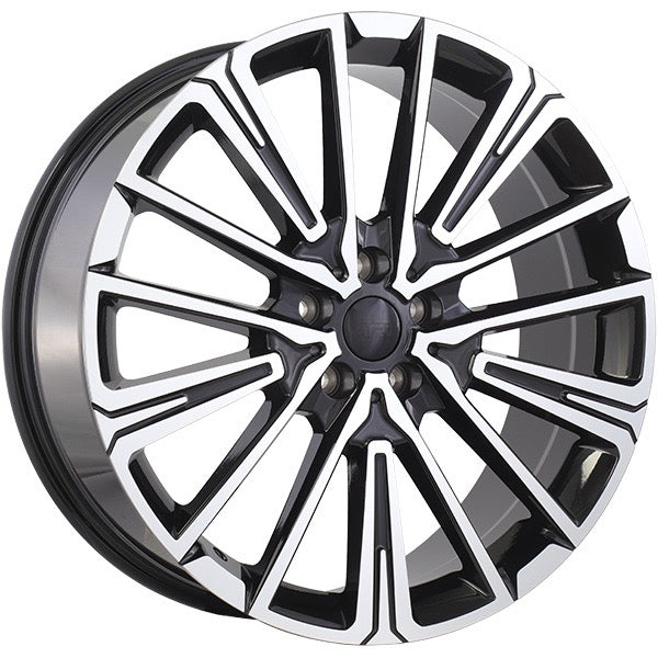 20x8 Replica R397 Gloss Black Machined Face Rims 5x112