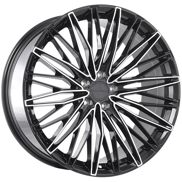 20x9 Ruffino Gloss Black Machined Face Rims 5x112