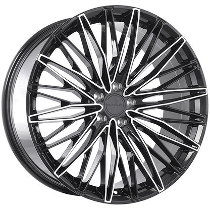 20x9 Ruffino Gloss Black Machined Face Rims 5x112