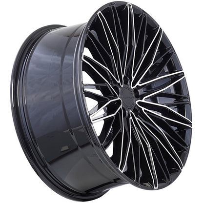 20x9 Ruffino Gloss Black Machined Face Rims 5x112