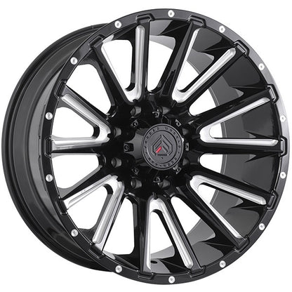 20x10 XR110 Rims 8x165.1 Gloss Black- Milled
