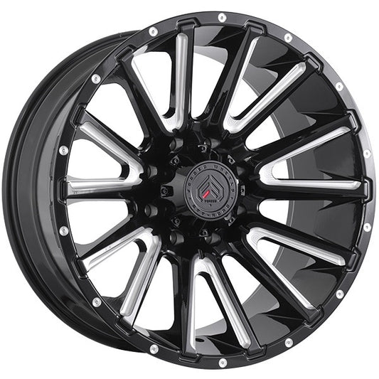 20x10 XR110 Rims 8x165.1 Gloss Black- Milled