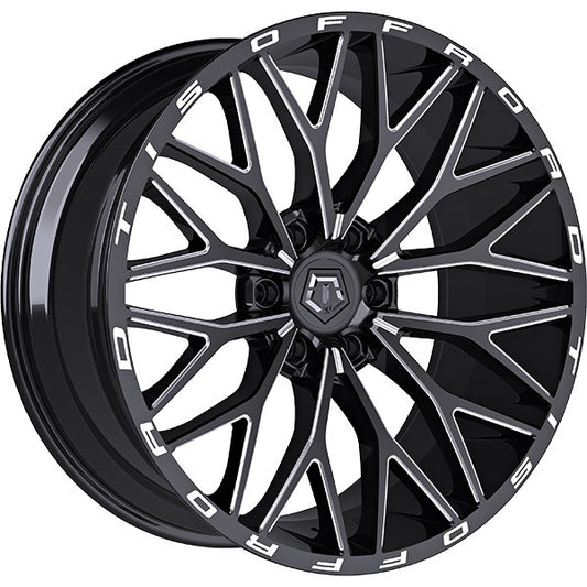 6x139 TIS 566 Black Milled Rims 20"