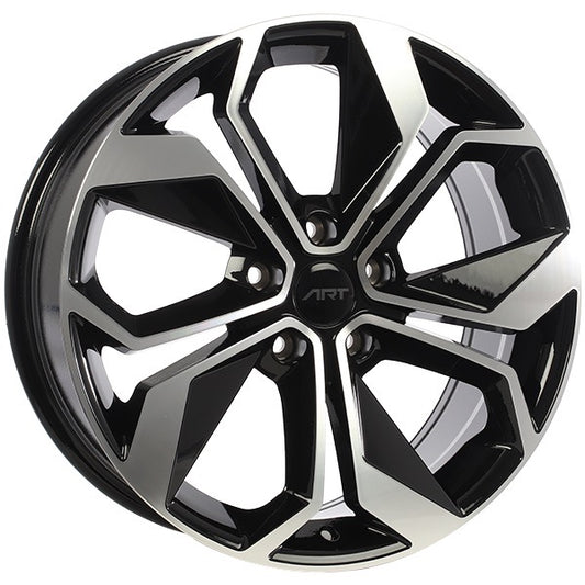 5x115 Replica R309 Black Machined Rims - 17" & 18"