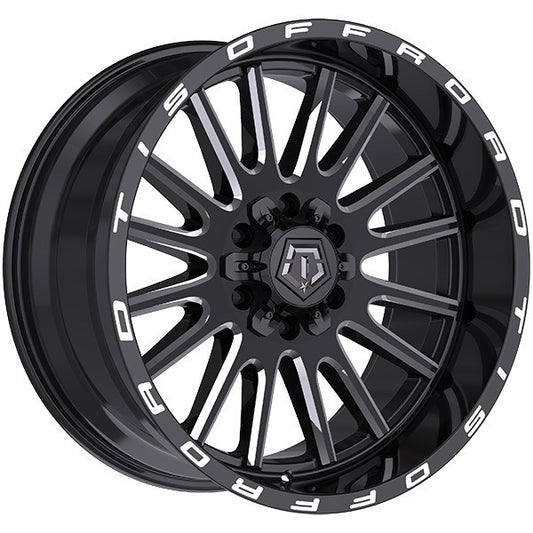 6x135 6x139.7 TIS 567 Gloss Black Milled Rims 20", 22"