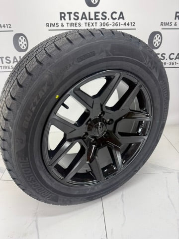 Bridgestone Icepeak Winter Tires on 6x139 Black Replica Ram 1500 Rims – 18", 20", 22"