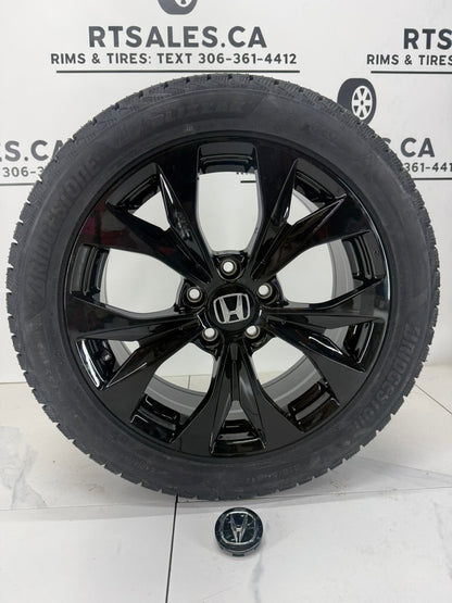 Bridgestone Blizzak Icepeak Winter Tires on 17" Replica Rims 5x114.3 Honda, Acura