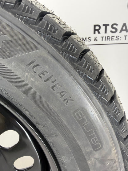 Bridgestone Blizzak Icepeak winter tire on a black steel rim - R&T Sales