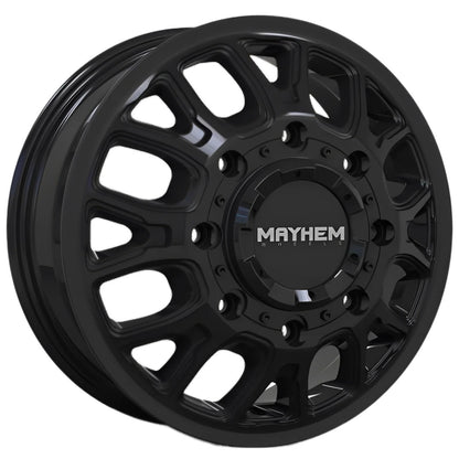 17x6.5 Mayhem Cogent Gloss Black Dually Rims - R&T Sales