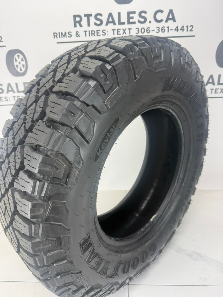 255/75R17 Goodyear Wrangler Duratrac RT All Weather Tires (New Takeoffs — Sold as Set of 5 Only)