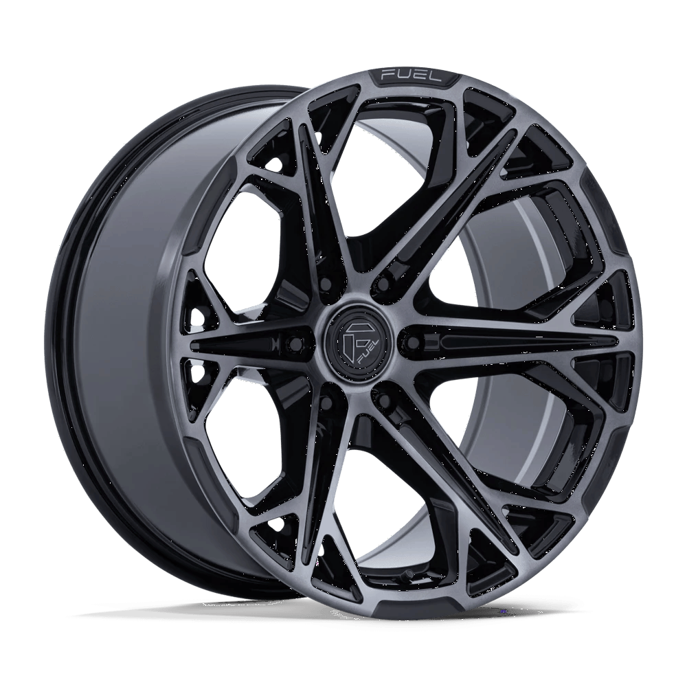 20x10 Fuel Hammerhead Gloss Black Dark Tinted Clear Rims 6x139.7 -18mm — Gloss Black Dark Tinted Clear