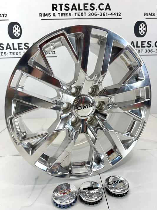 20x9 GM Denali Polished Replica Rims 6x139.7