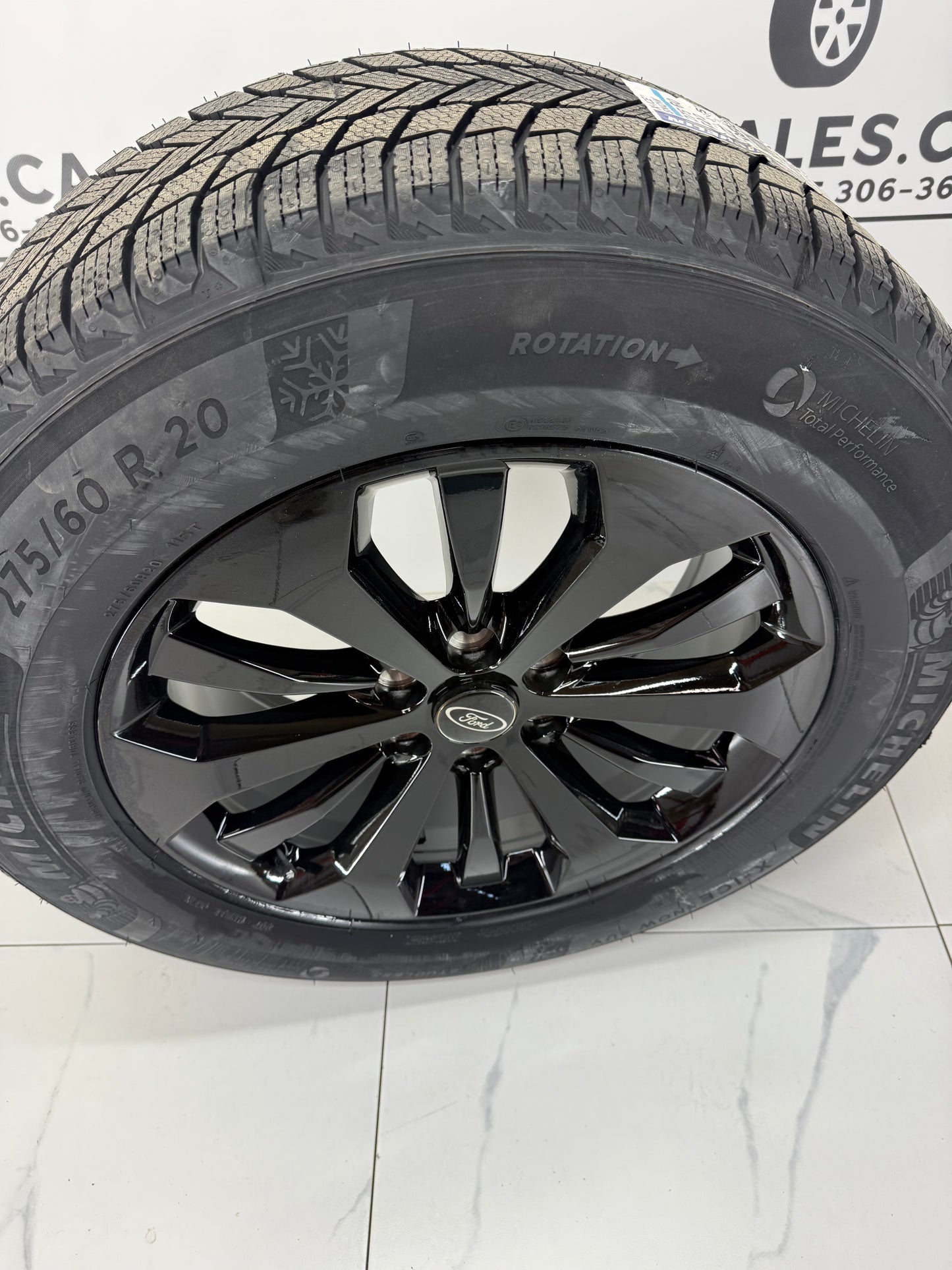 Michelin X-Ice Snow Winter Tires on 20" Replica 372 Rims 6x135 F150
