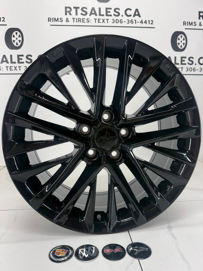 5x115 Replica R300 Gloss Black Rims - 18", 19"