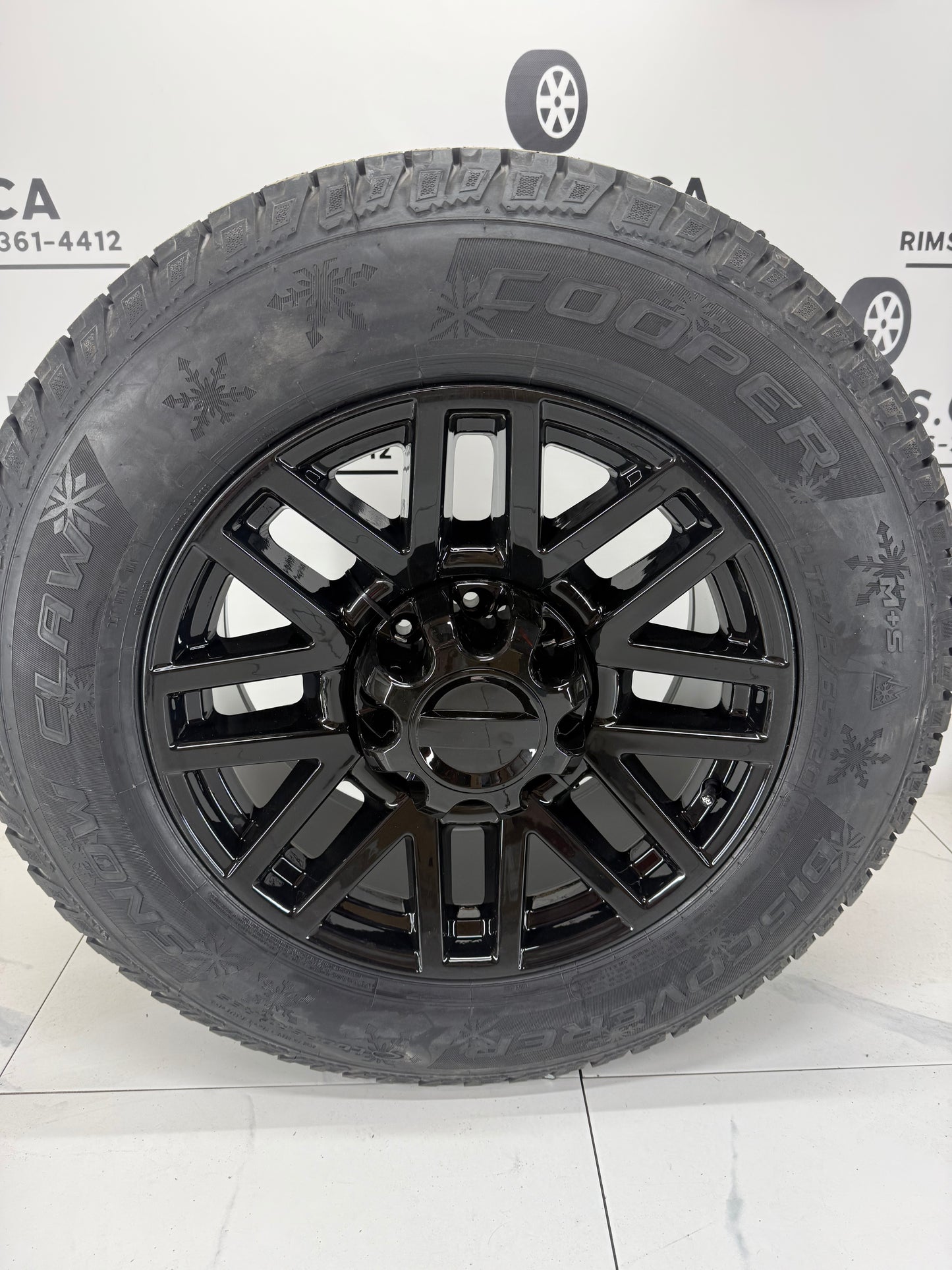 275/65/20 Cooper Snow Claw Winter Tires on 20" Ford Super Duty Replica Rims 8x170