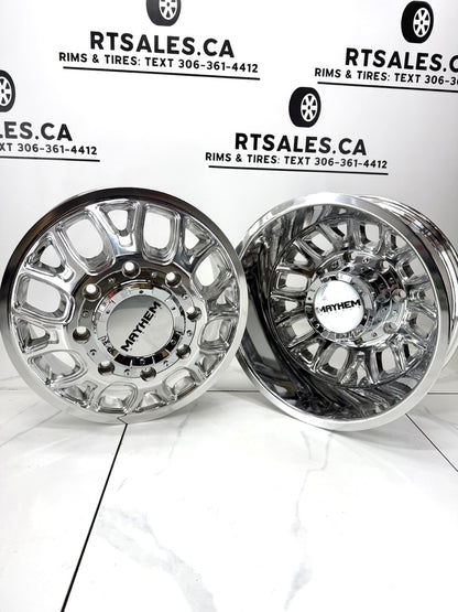17x6.5 Mayhem Cogent Polished Dually Rims