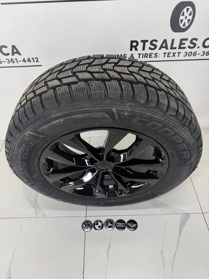 Cooper Endeavor Snow Claw Winter Tires on 18" Black RT Rims 5x112