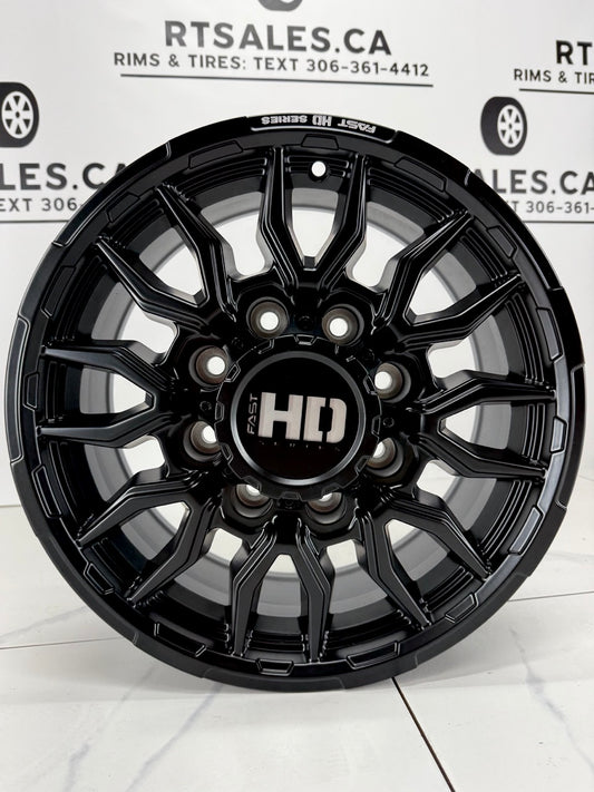 18x8.5 Fast HD Grit Rims 8×170 - Factory Offset