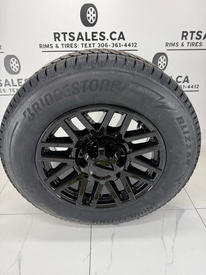 275/65/20 Bridgestone Blizzak Winter Tires on 20" Ford Super Duty Replica Rims 8x170